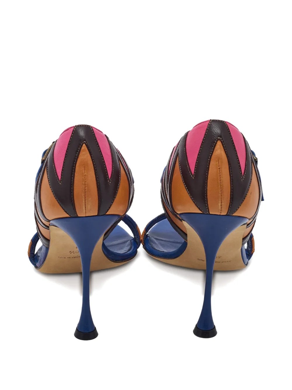 Manolo Blahnik leather sandals - Blauw