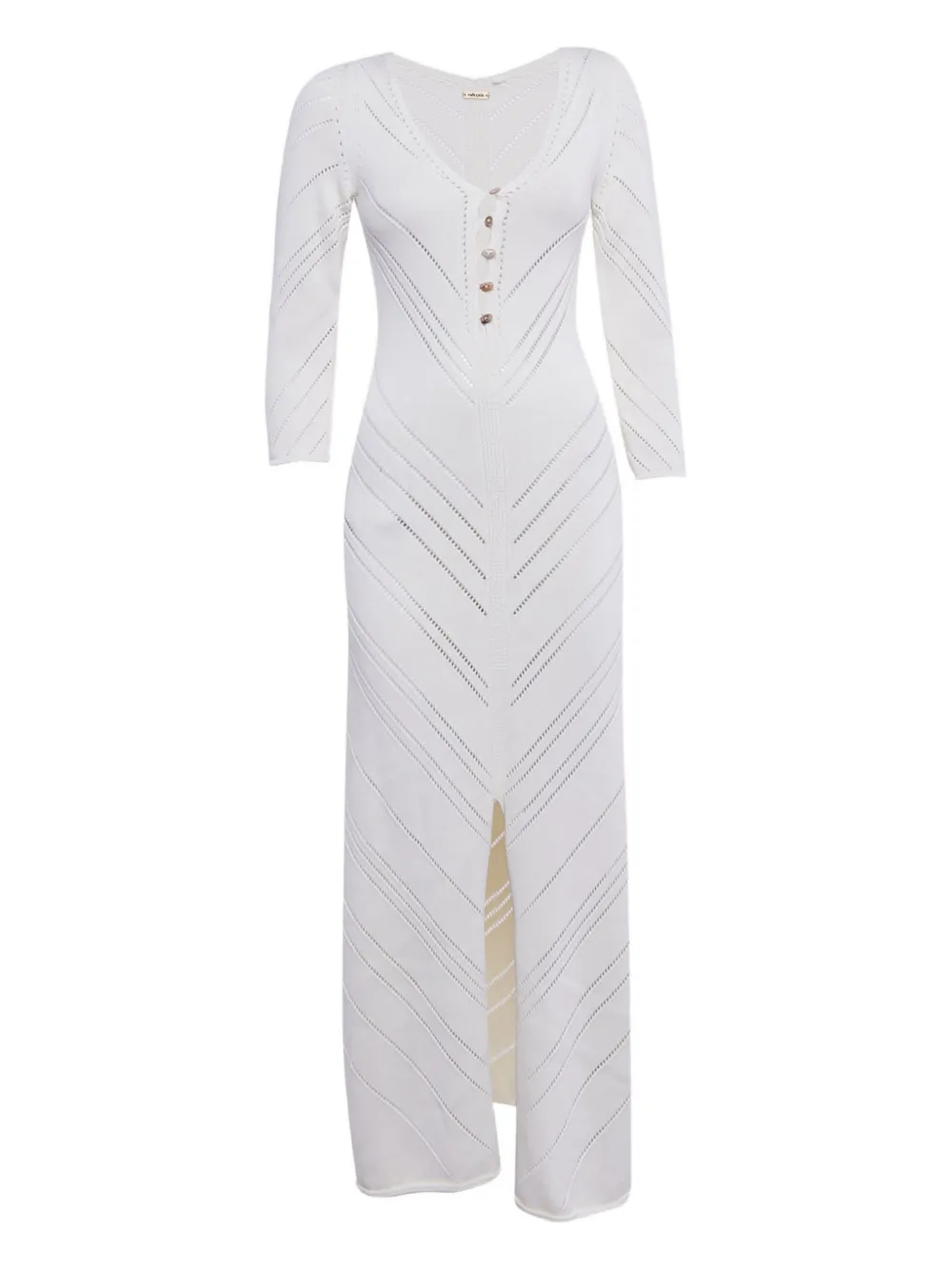 Cult Gaia geometric-pattern maxi dress - Bianco