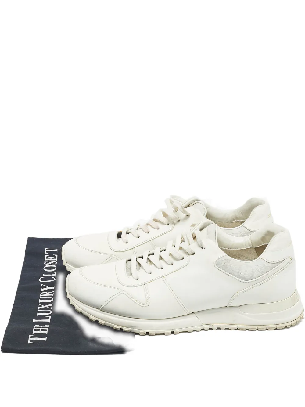 Louis Vuitton Pre-Owned Run Away lace-up leather sneakers - Weiß