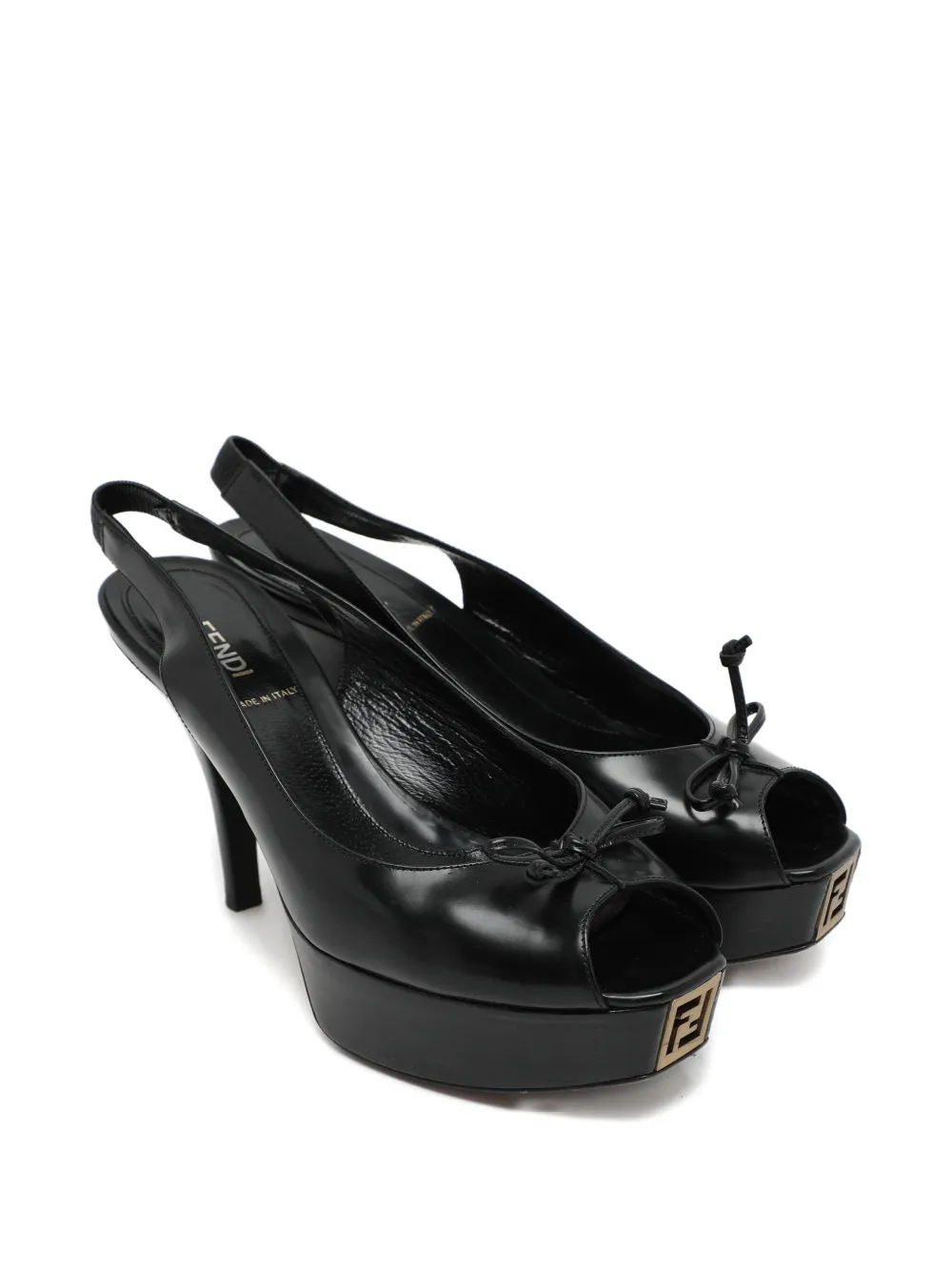 Fendi Pre-Owned Fendista leather pumps - Zwart
