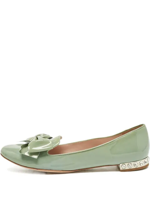 Miu Miu Pre-Owned bow-embellishment ballet flats