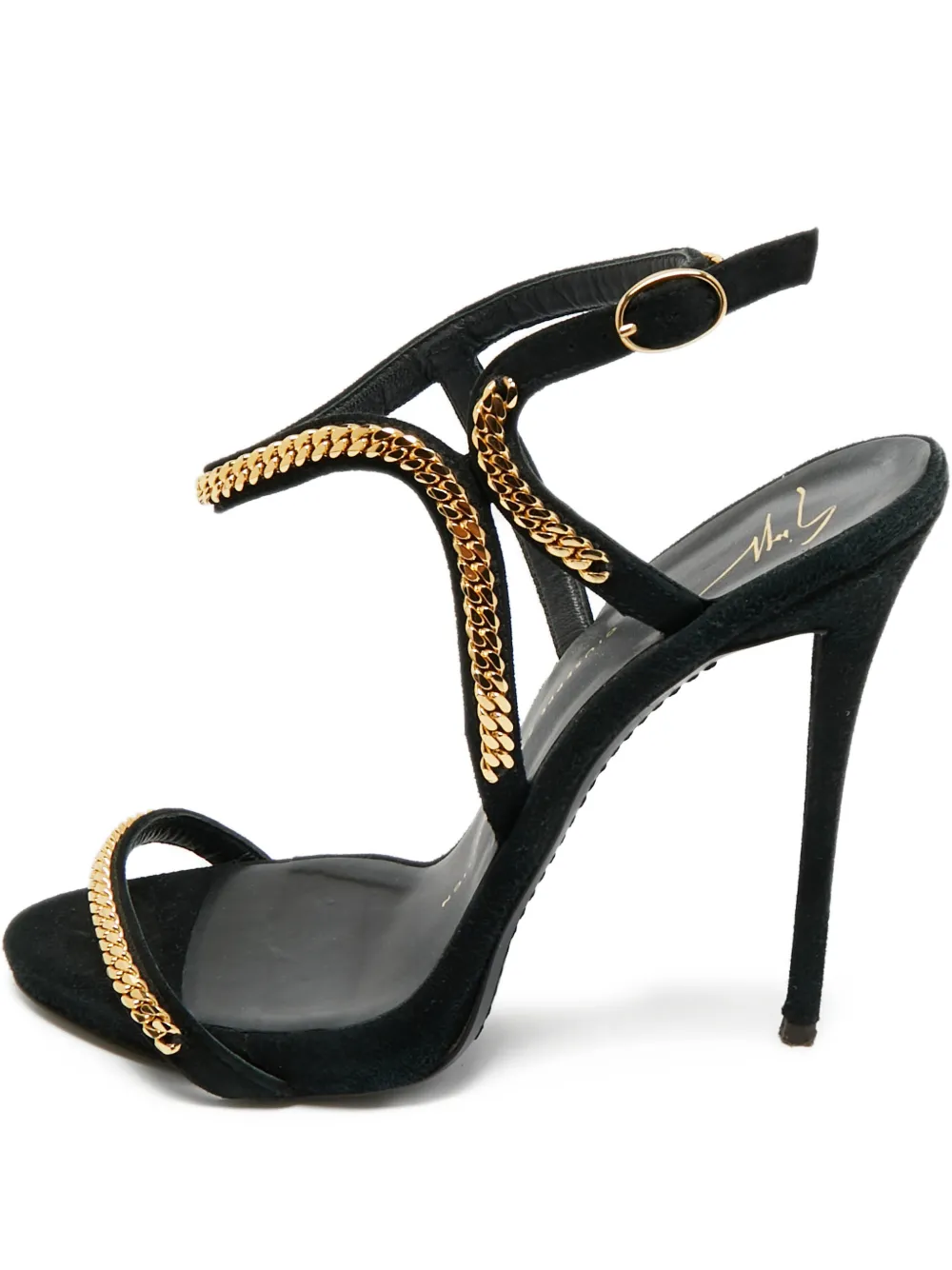 Giuseppe Zanotti Coline chain-embellishment heeled sandals - Nero