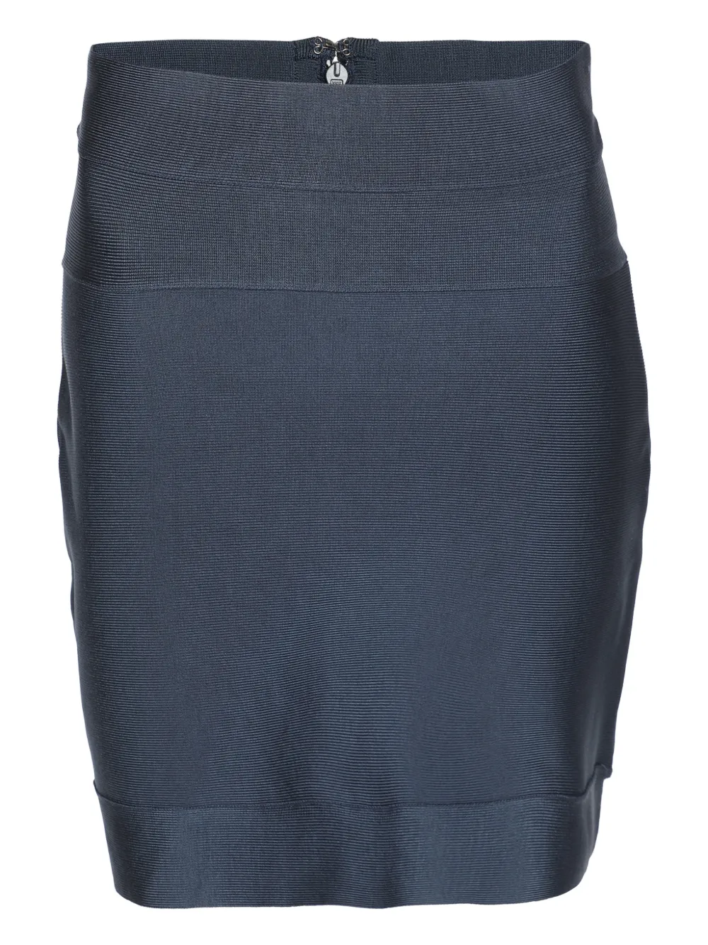 Pre-owned Herve Leger Knitted Mini Skirt In Blue
