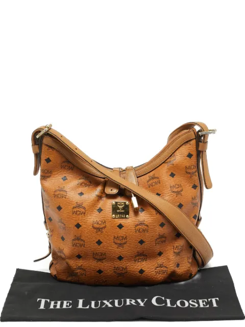 MCM Pre-Owned Visetos signature-logo leather shoulder bag