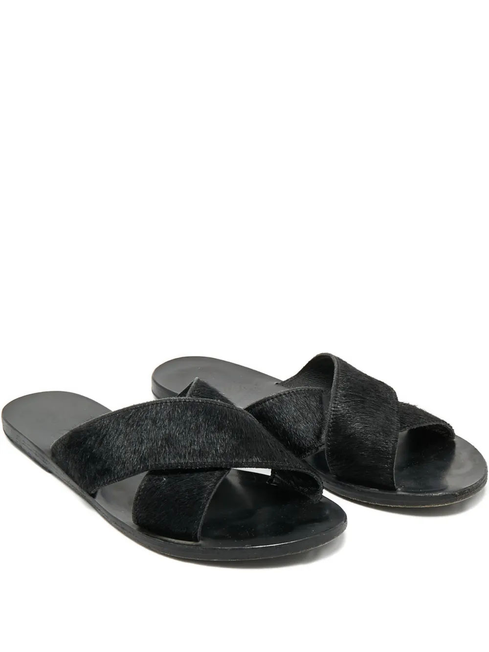 Pre-owned Ancient Greek Sandals Crossover-strap Sandals In Black