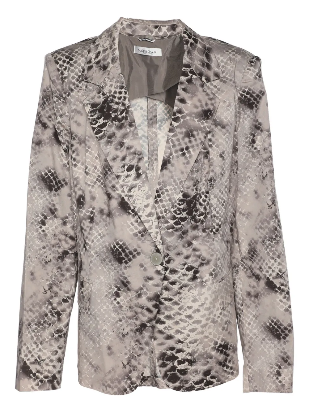 Marina Rinaldi Blazer monopetto con stampa - Toni neutri