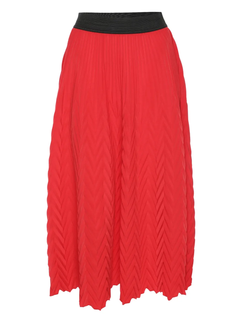 Maje pleated midi skirt - Rosso
