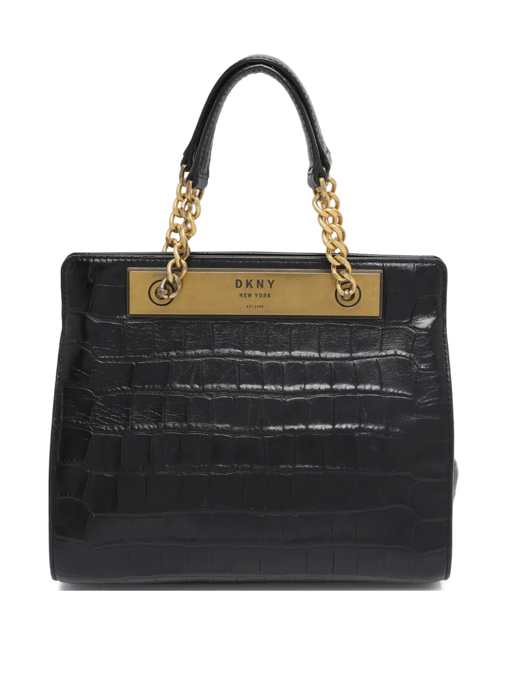 DKNY Vintage embossed chain shoulder bag - Nero