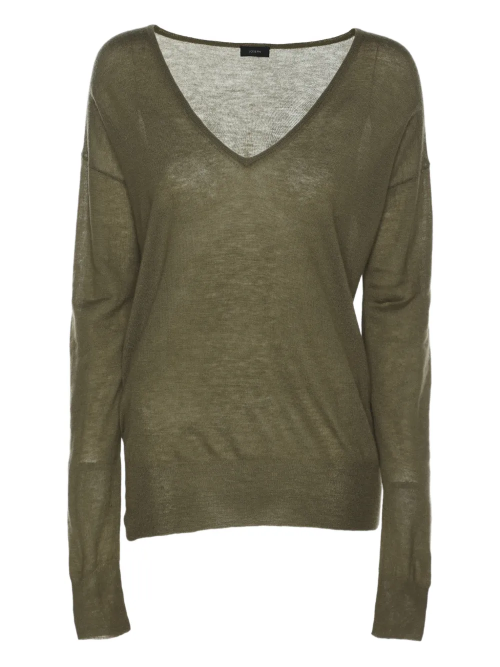 Pre-owned Joseph V-neck Cashmere Sweater In Green