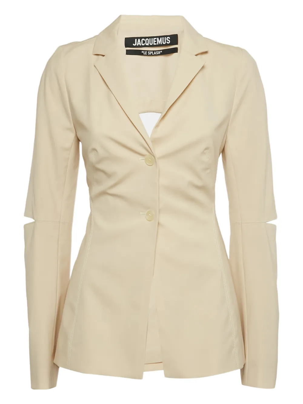 Pre-owned Jacquemus Le Splash Cut-out Blazer In Neutral