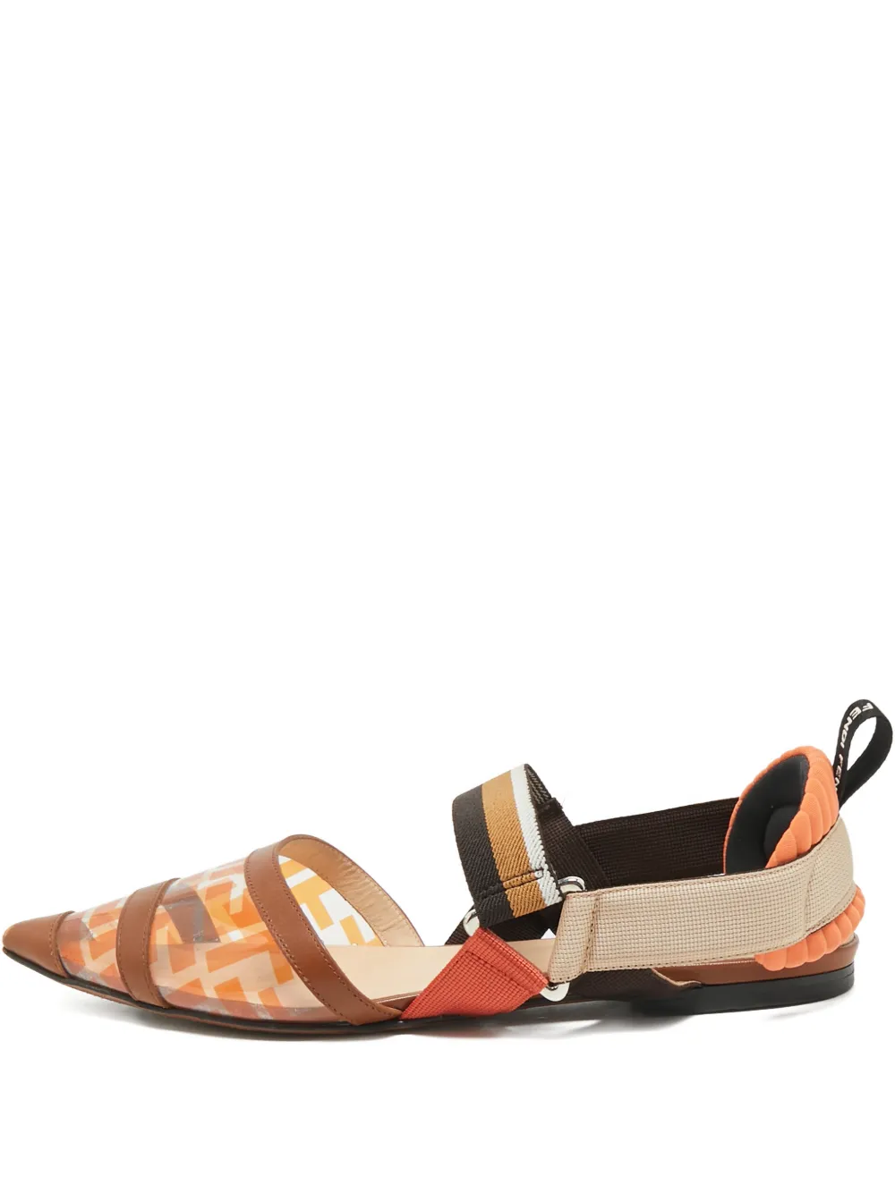 Fendi Pre-Owned Colibri leather ballet flat - Arancione