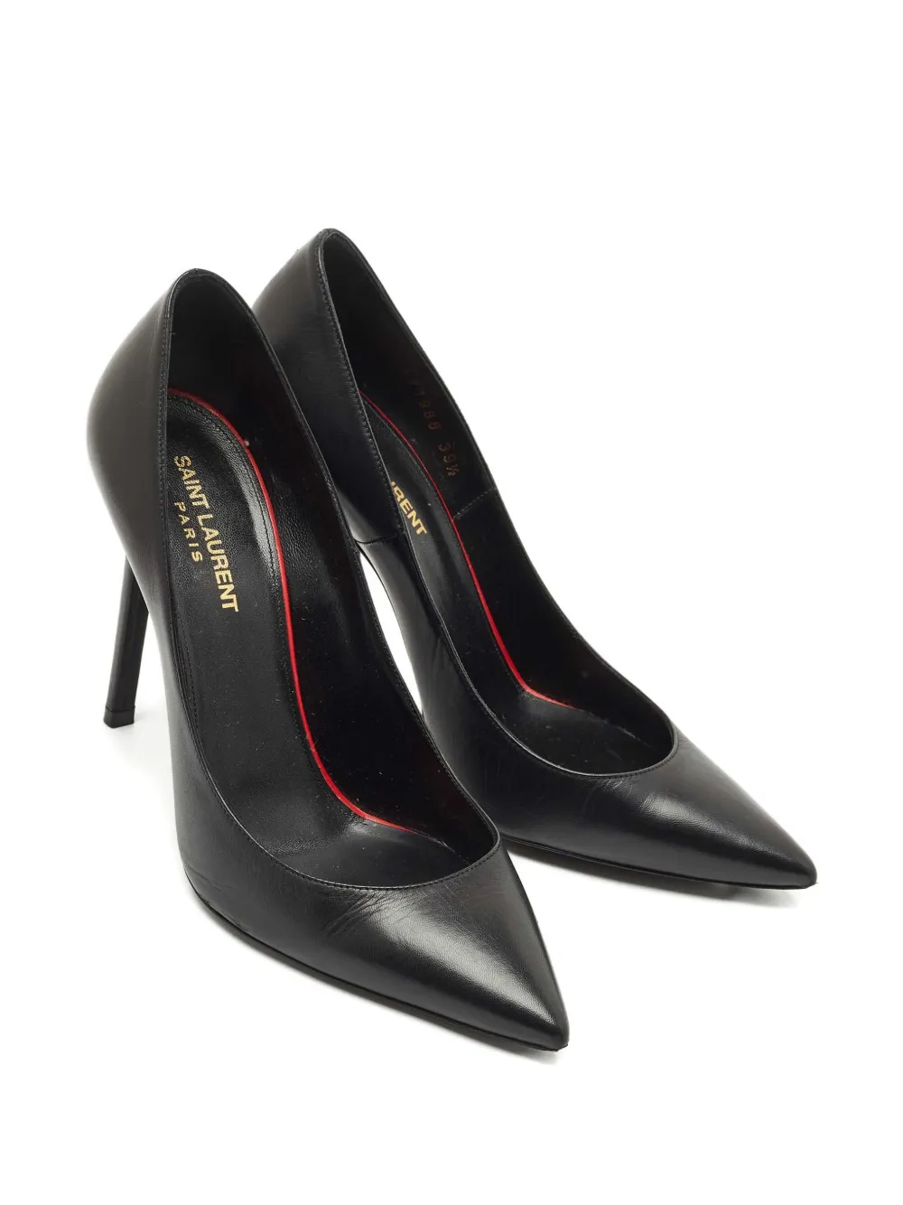 Saint Laurent Pre-Owned Anja point-toe heeled pump - Zwart