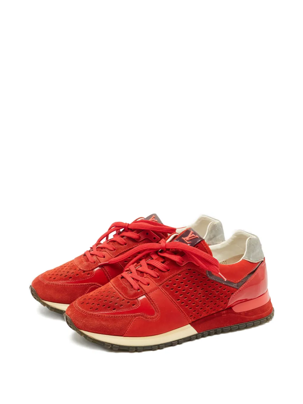 Louis Vuitton Pre-Owned lace-up sneakers - Rood