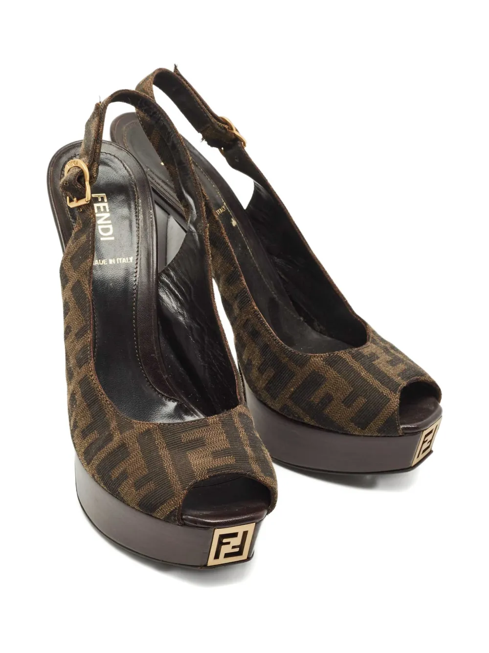 Fendi Pre-Owned Zucca platform sandals | Image 2