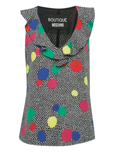 Boutique Moschino polka-dot ruffle blouse
