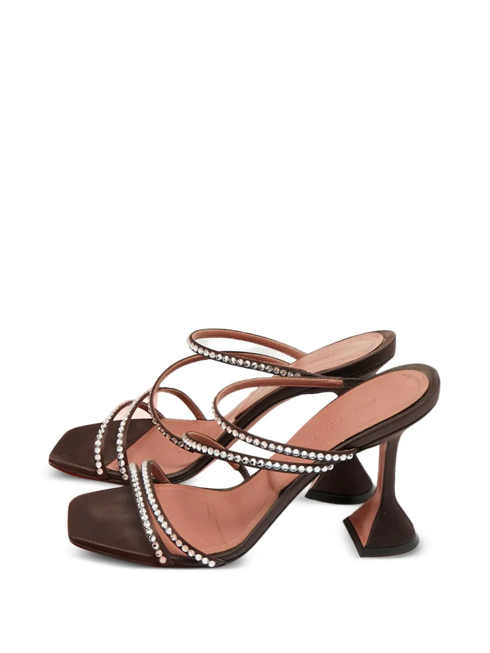 Amina Muaddi embellished sandals - Braun