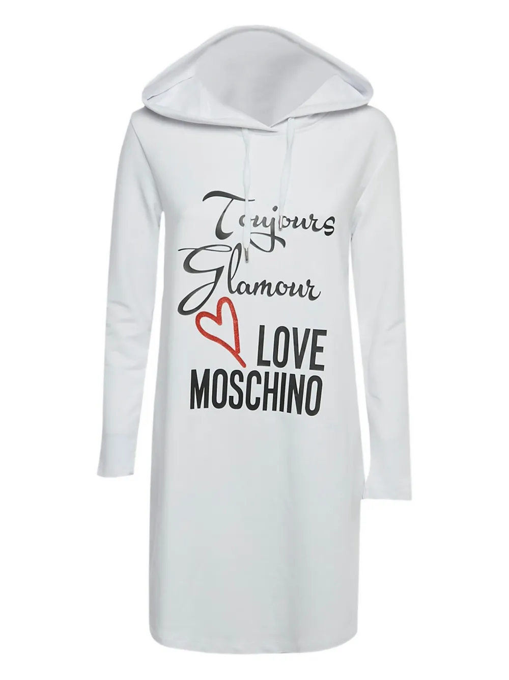 Love Moschino cotton hoodie dress - Bianco