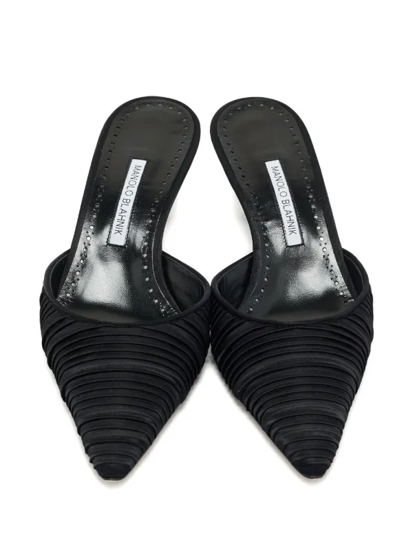 MANOLO BLAHNIK ミュール Manolo Blahnik 42 Carolynemu 11cm ミュール | ブラック | FARFETCH JP