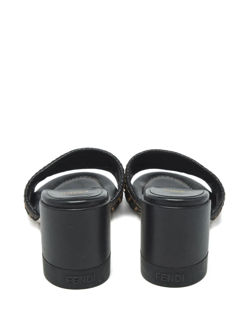 Fendi Pre-Owned interlaced-motif sandals - Zwart