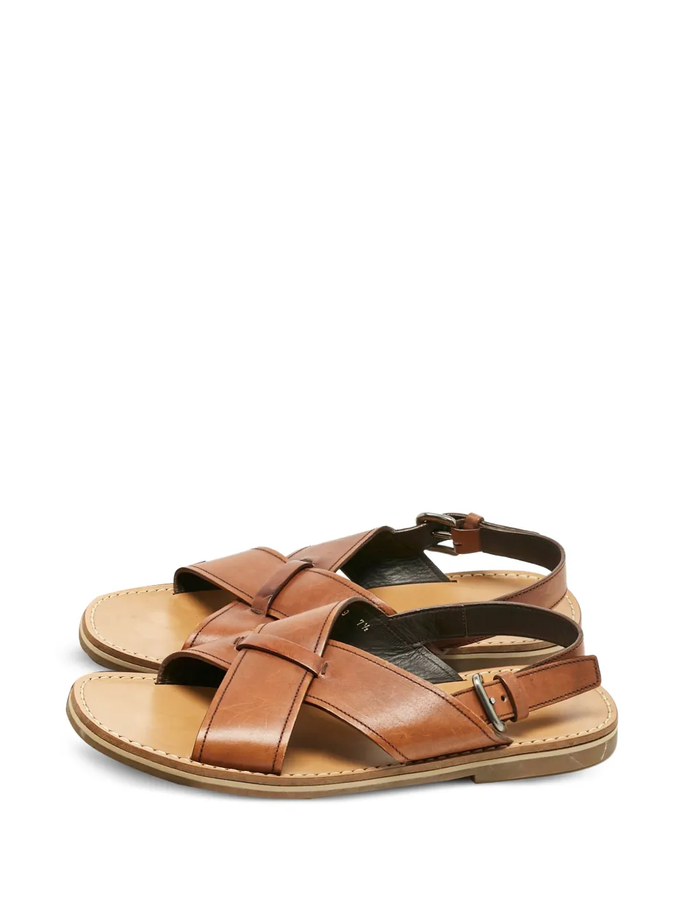 Prada Pre-Owned sandales en cuir à semelle plate | marron | Image 1