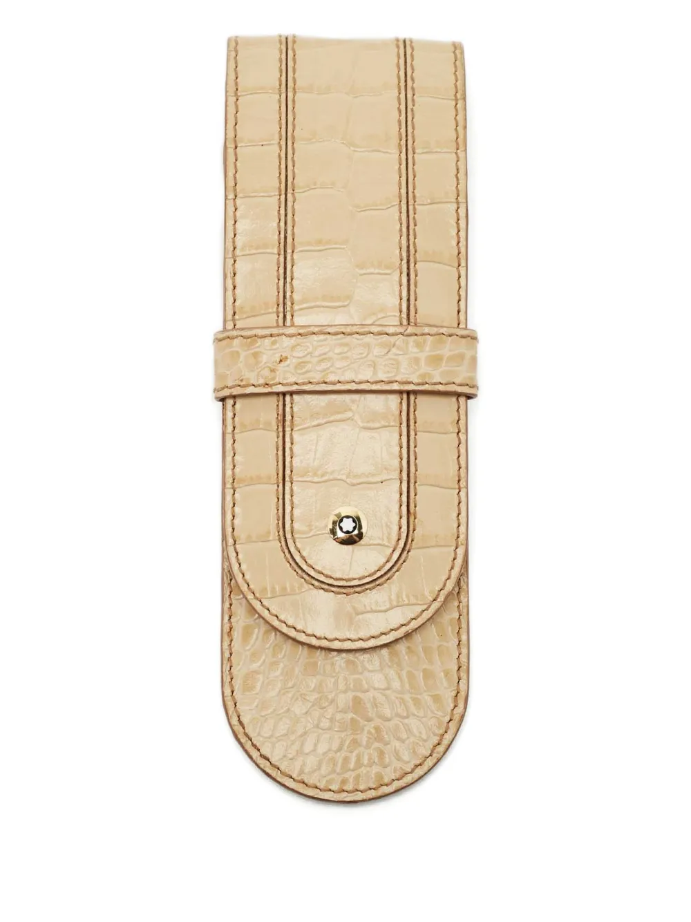 Montblanc crocodile-embossed pen pouch - Nude