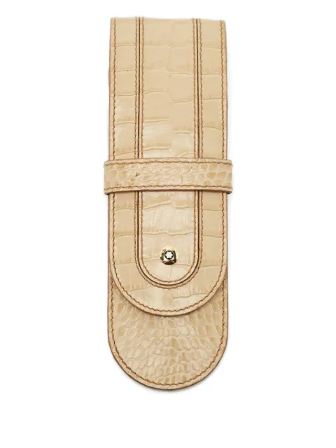 Montblanc crocodile-embossed pen pouch