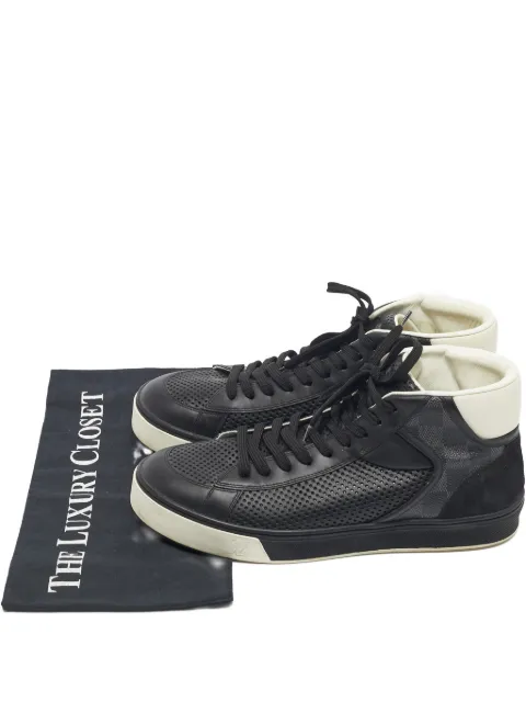 Louis Vuitton Pre-Owned perforated high-top sneakers
