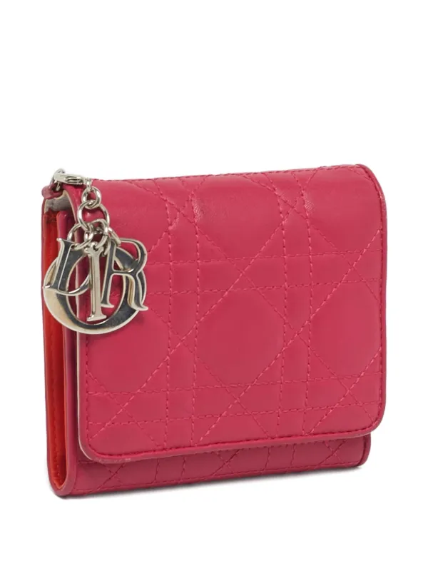Christian Dior Pre-Owned カナージュ 三つ折り財布 | ピンク Christian Dior Pre-Owned カナージュ 三つ折り財布 | ピンク