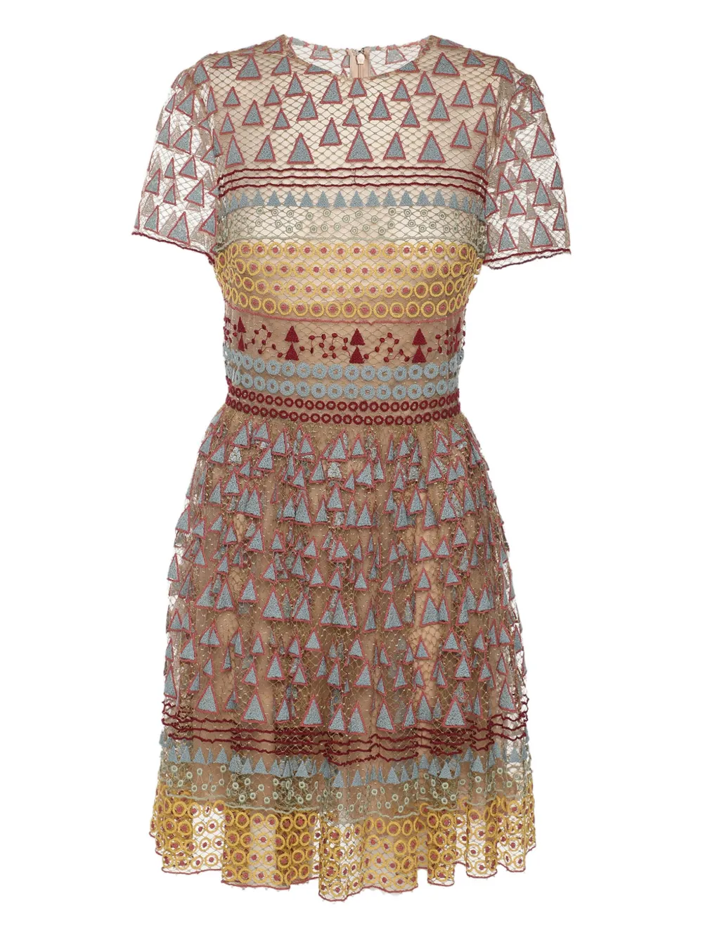 Valentino Pre-Owned Abito midi con ricamo - Toni neutri