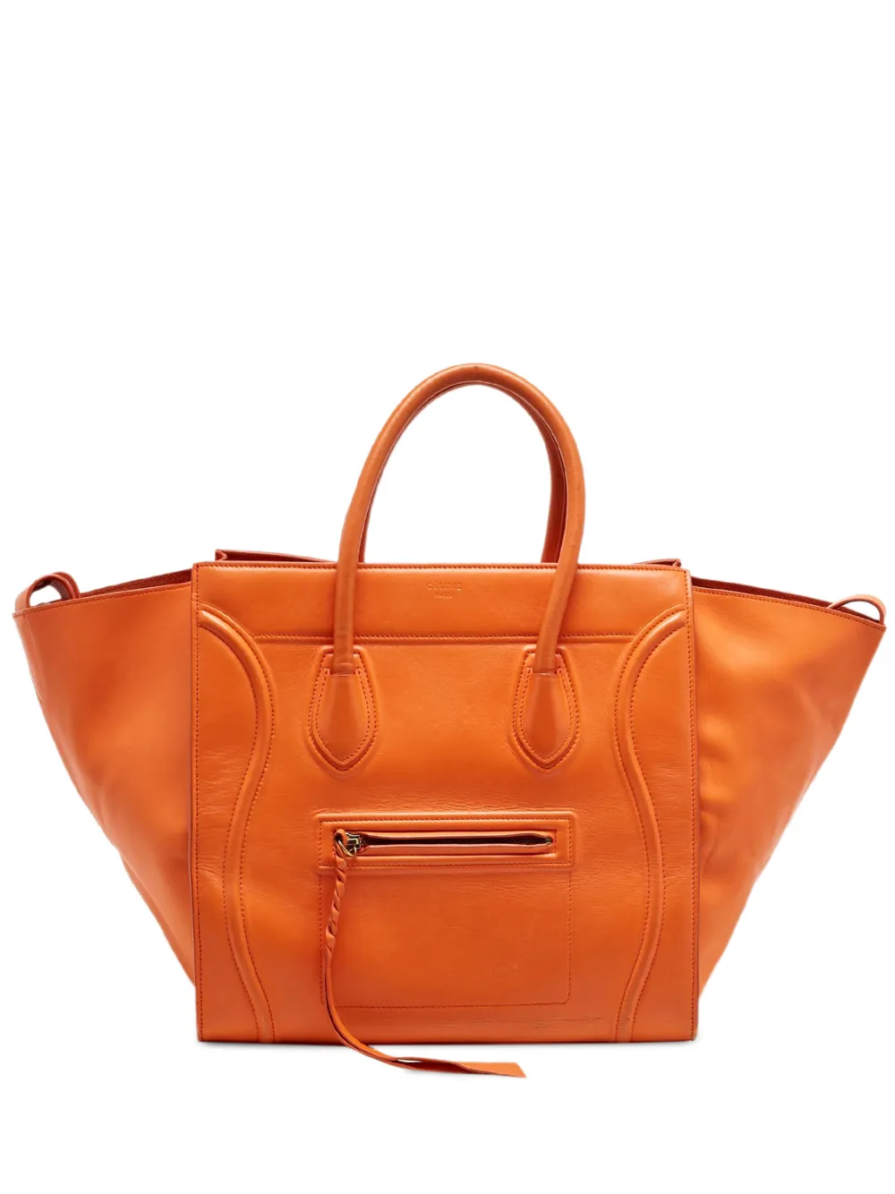 Celine Pre-Owned medium Phantom leather tote bag - Orange