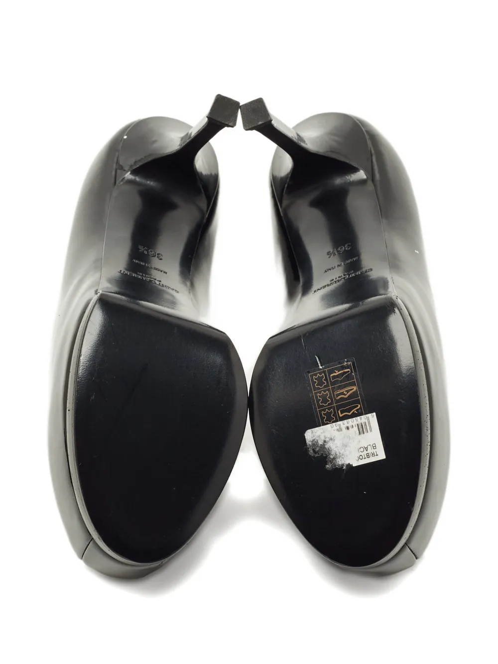 Saint Laurent Pre-Owned Tribtoo patent-leather pumps - Zwart