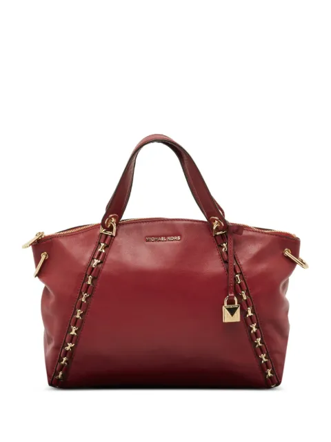 Michael Kors leather zip tote bag