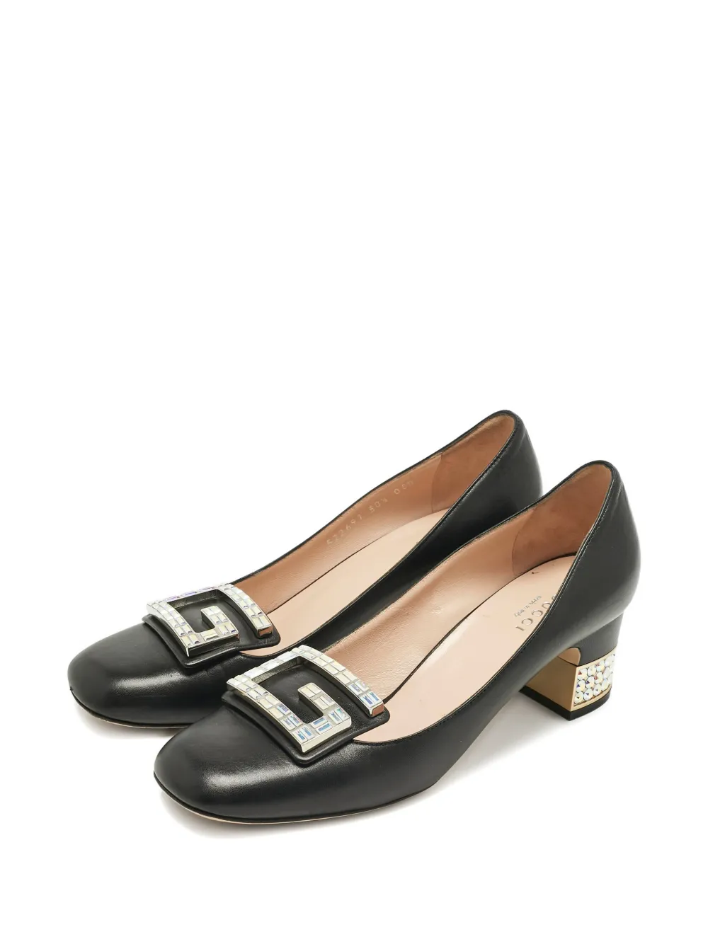 Gucci Pre-Owned Madeleine crystal-embellishment pumps - Zwart