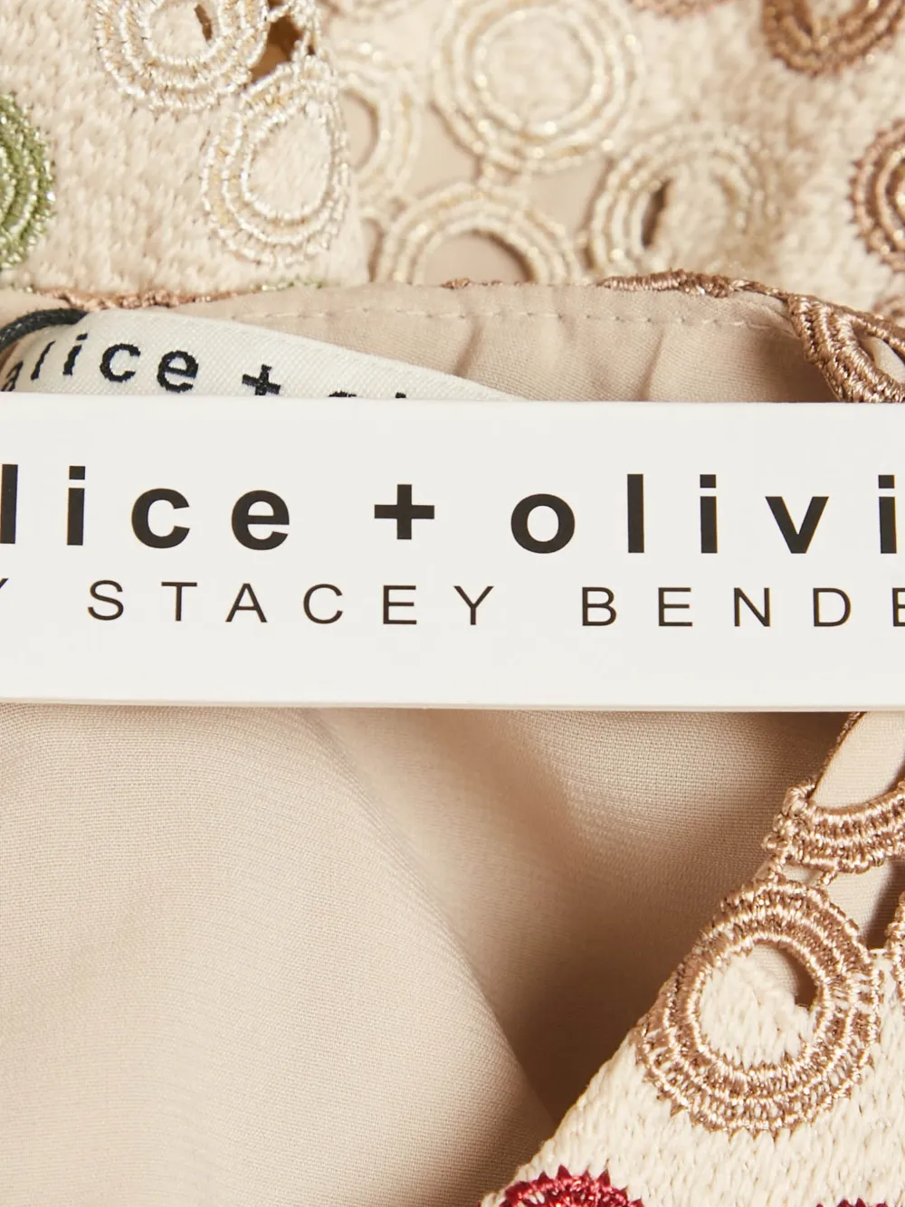 Alice + olivia Joyce lace striped dress - Beige