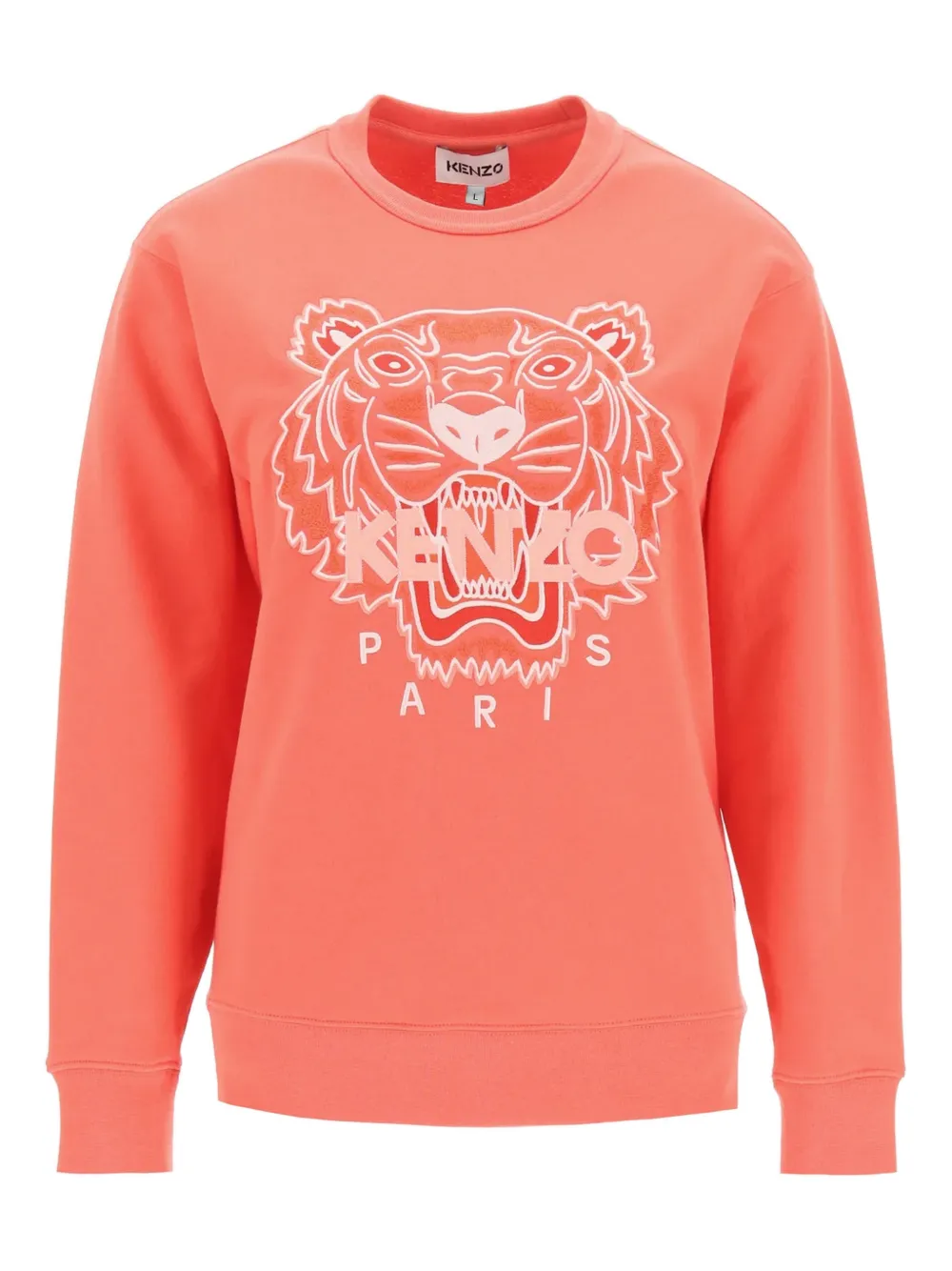 Kenzo Pre-Owned tiger embroidered round-neck sweatshirt - Arancione