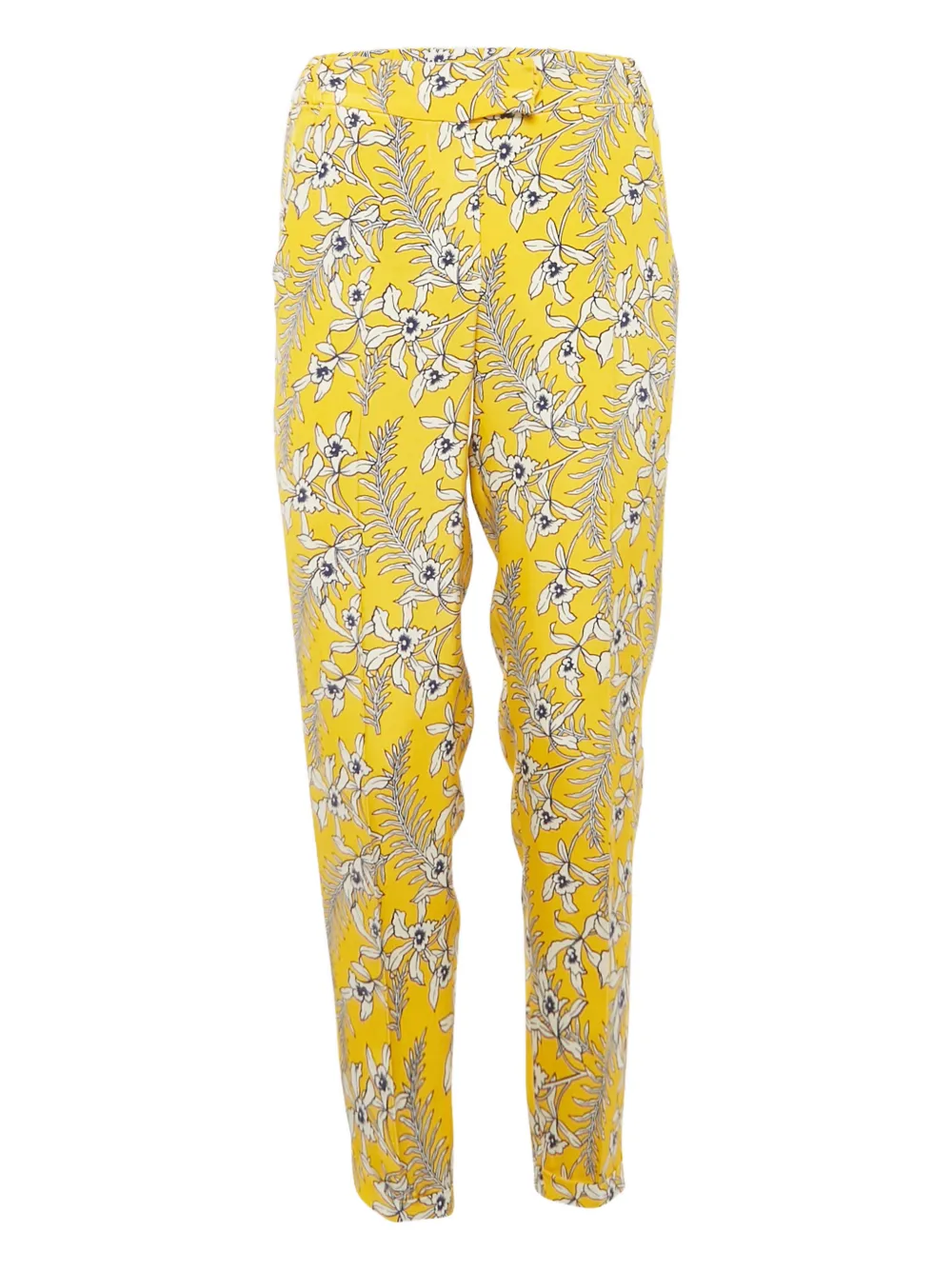 Oscar de la Renta Pre-Owned floral-print trousers - Giallo