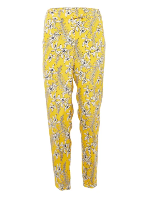 Oscar de la Renta Pre-Owned floral-print trousers