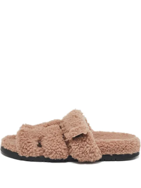 Hermès Pre-Owned Shearling-Sandalen