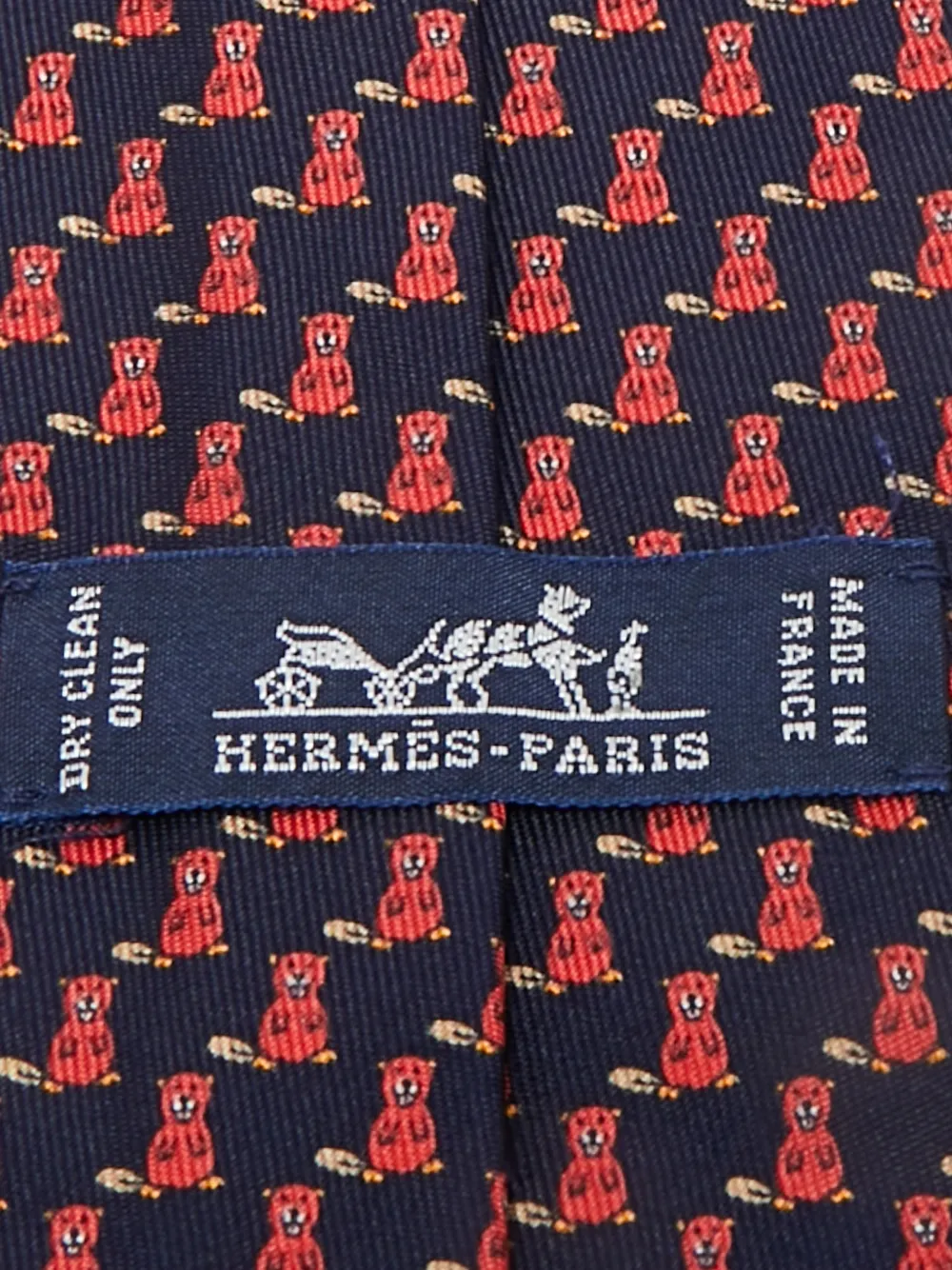 Hermès Pre-Owned silk seal fox print tie | Image 2
