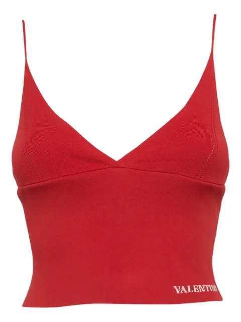 Valentino Pre-Owned knit logo-lettering top