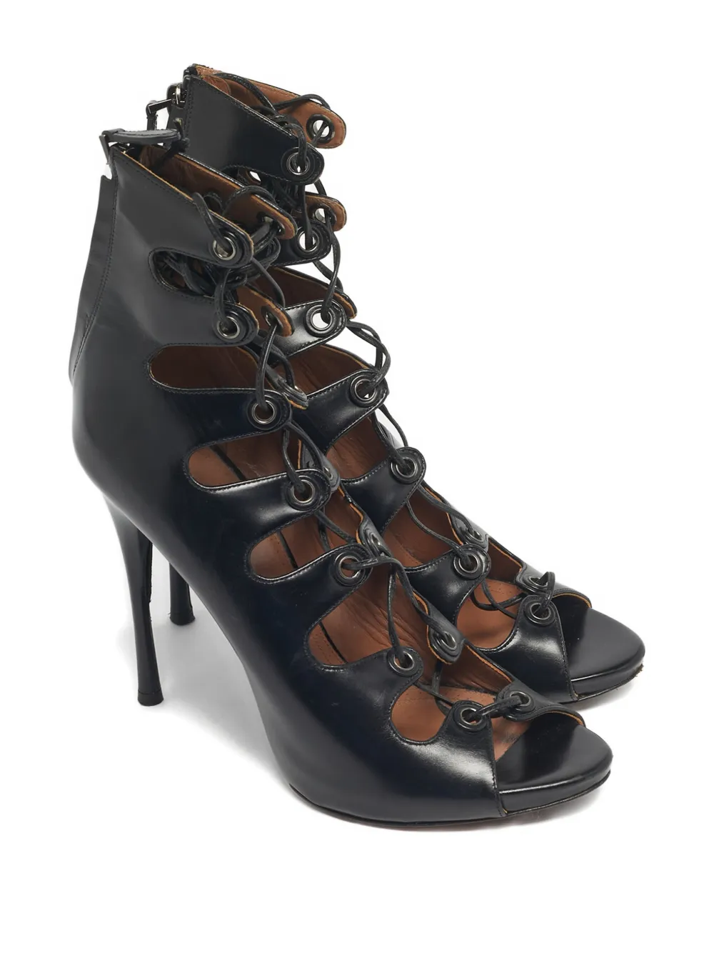 Alaïa Pre-Owned strappy heeled sandals - Zwart