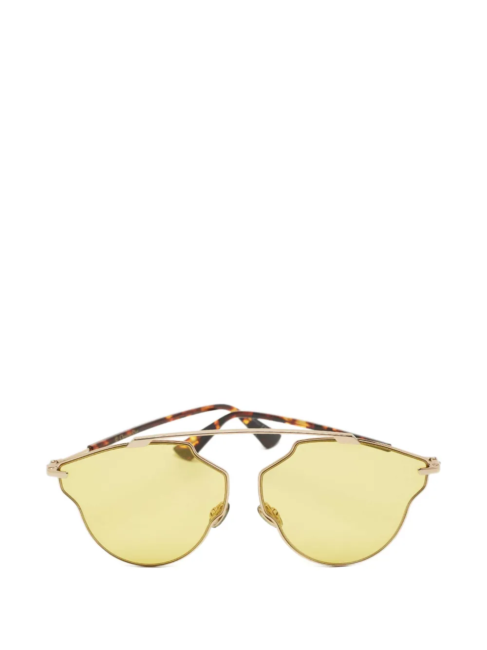 Christian Dior Pre-Owned SoRealPop pilot-frame sunglasses - Giallo