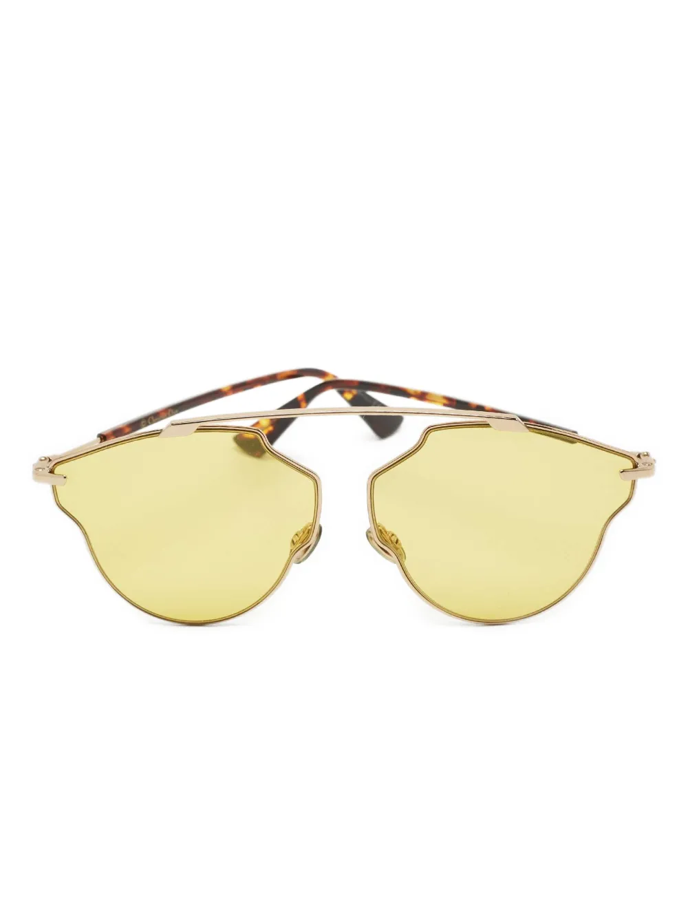 Christian Dior Pre-Owned SoRealPop pilot-frame sunglasses - Giallo