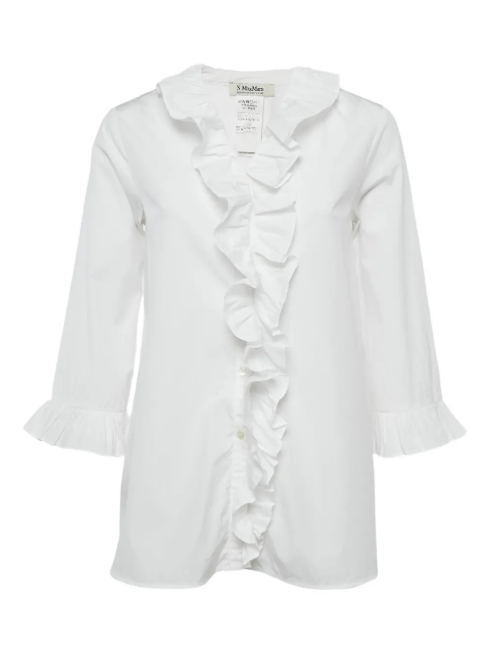 'S Max Mara ruffle buttoned shirt | White | Image 1