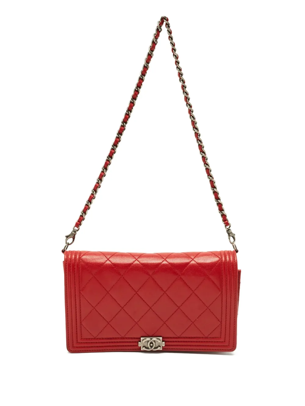CHANEL Pre-Owned Borsa a spalla Boy Chanel 2014-2015 - Rosso