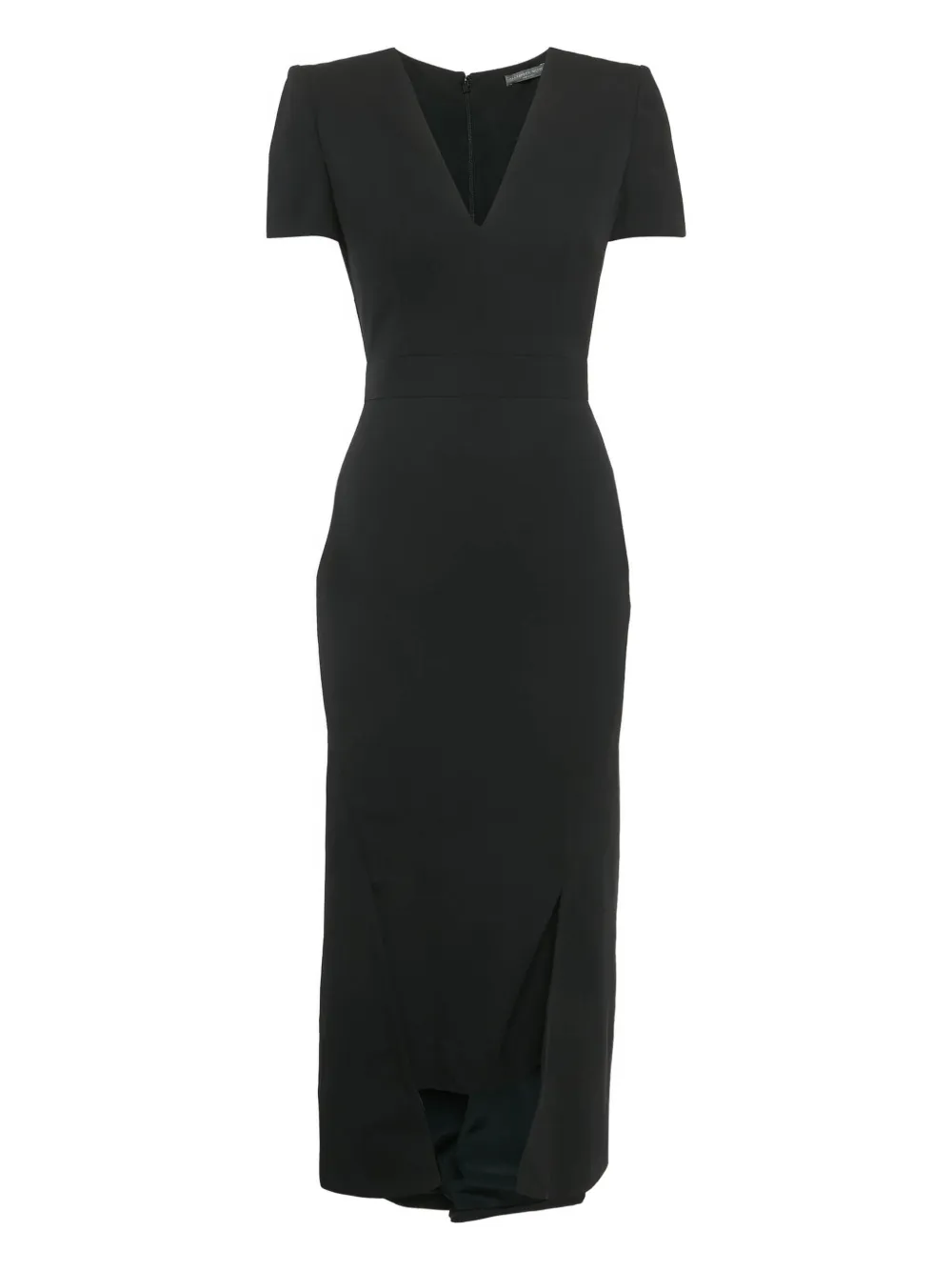 Alexander McQueen Pre-Owned V-neck midi dress - Schwarz