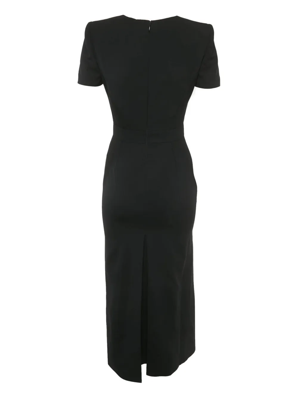 Alexander McQueen Pre-Owned V-neck midi dress - Zwart