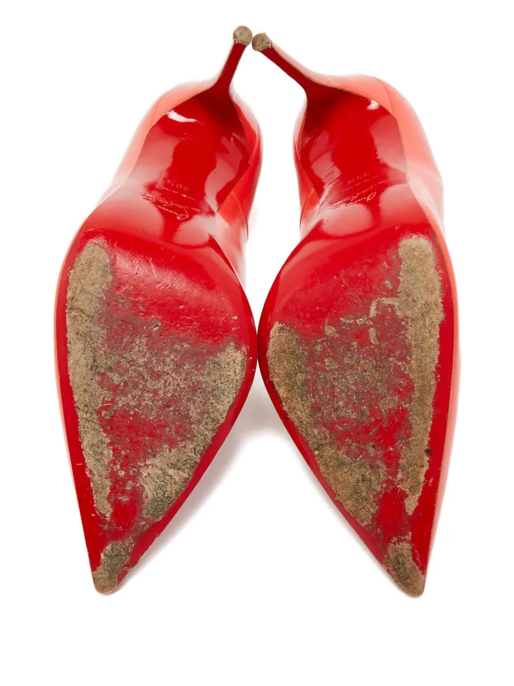 Christian Louboutin Pre-Owned Pigalle Follies patent-leather pumps - Rood