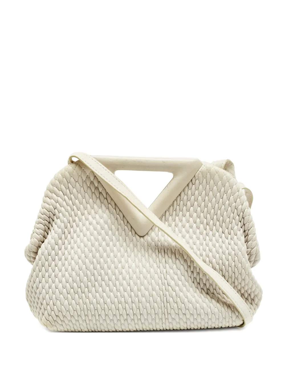 Bottega Veneta Pre-Owned small Point leather cross body bag - Neutrals