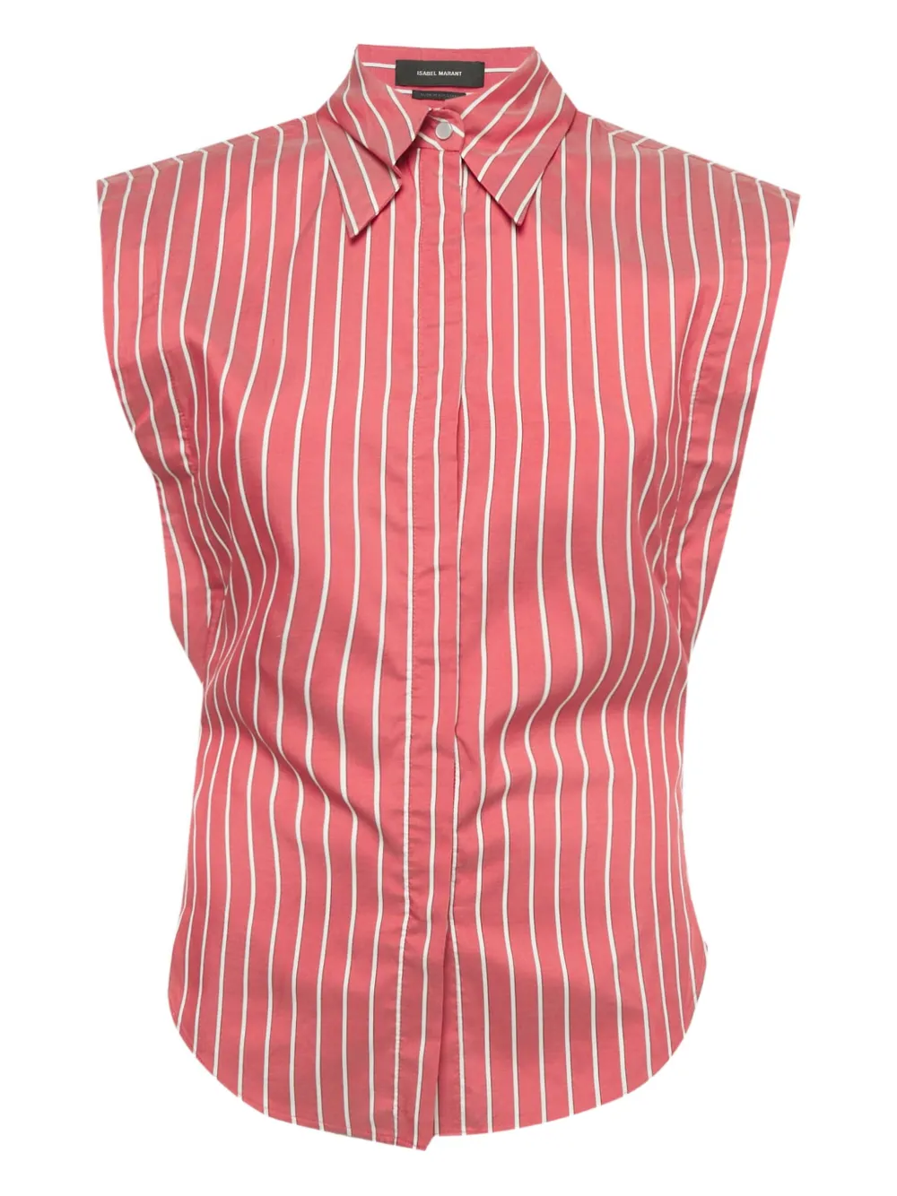 ISABEL MARANT Enza striped silk shirt - Rosa